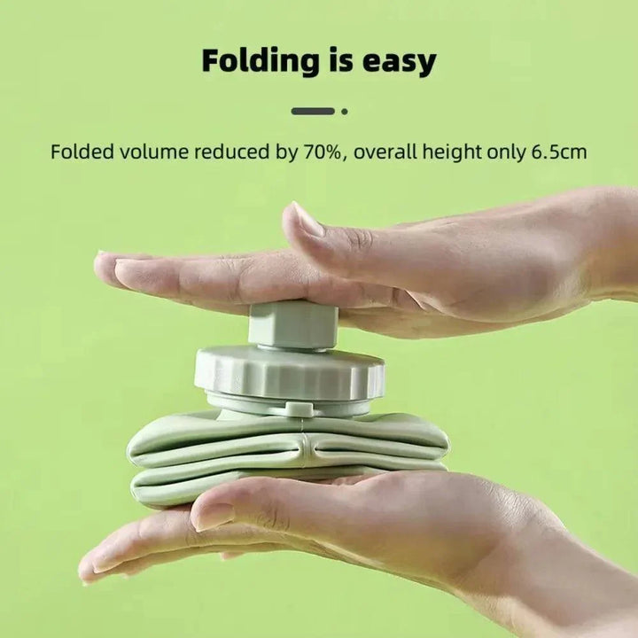 Gym accessory water bottle fully collapsed for compact storage in bag
