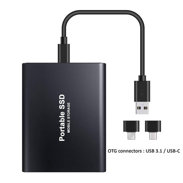Slim 4tb ssd tech accessory packed inside protective travel case for mobility
