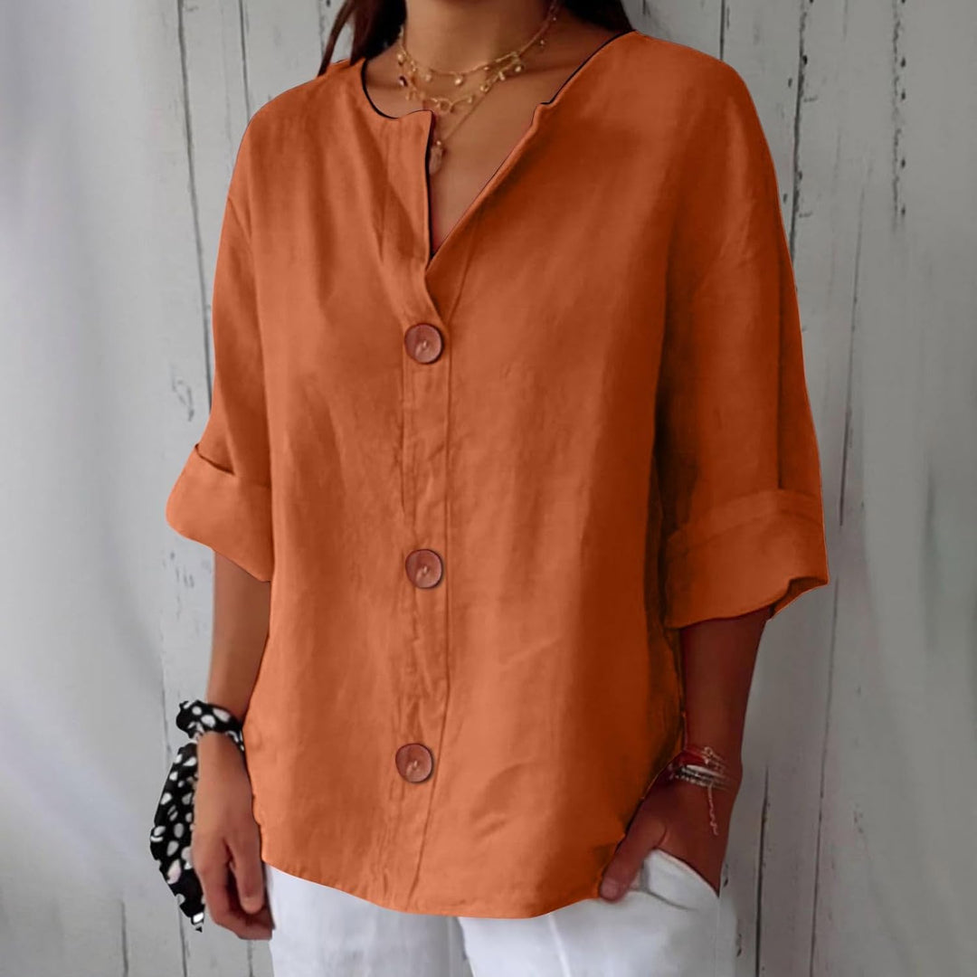Detail of sleeve cuff and breathable fabric on button down shirt