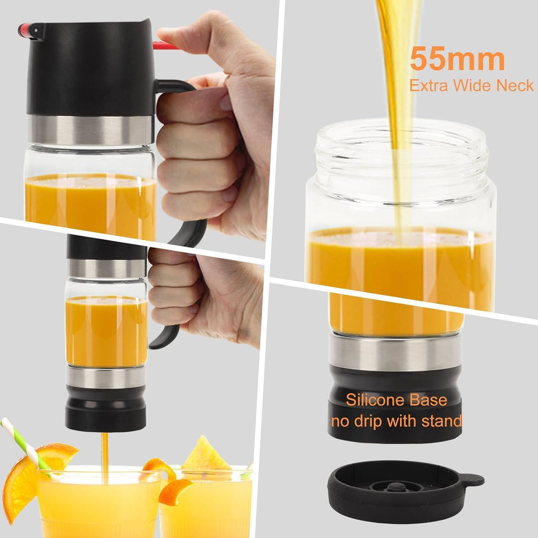 Universal breakfast tool for honey and syrup with ergonomic handle close-up