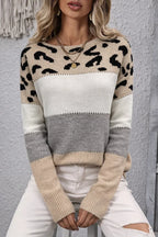 Fely | Women’s Leopard Print Knit Sweater