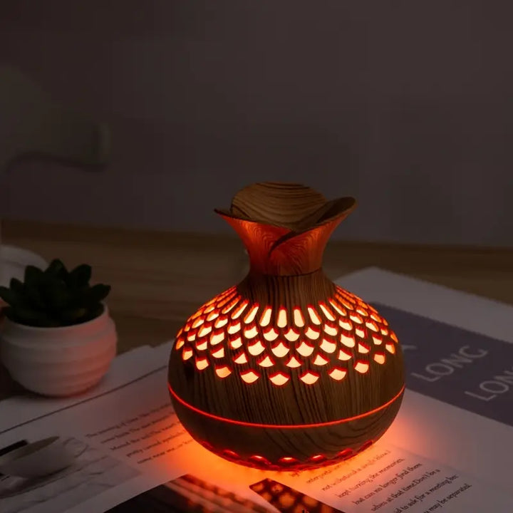 Minimalist room decor humidifier and scent diffuser close up