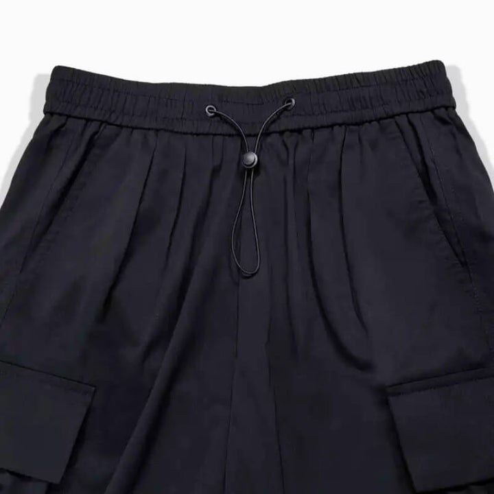 Mens bottoms relaxed fit silhouette viewed from the front in neutral lighting