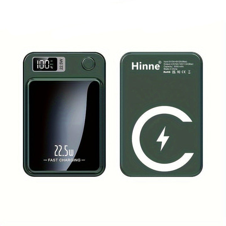 Lifestyle shot of the portable charger in use during outdoor travel