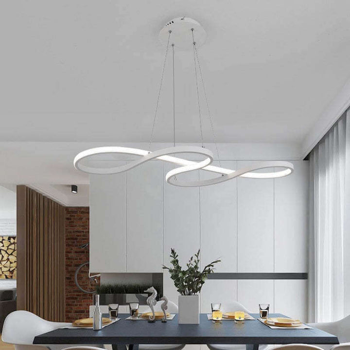 Interior lighting solution featuring a modern LED chandelier design