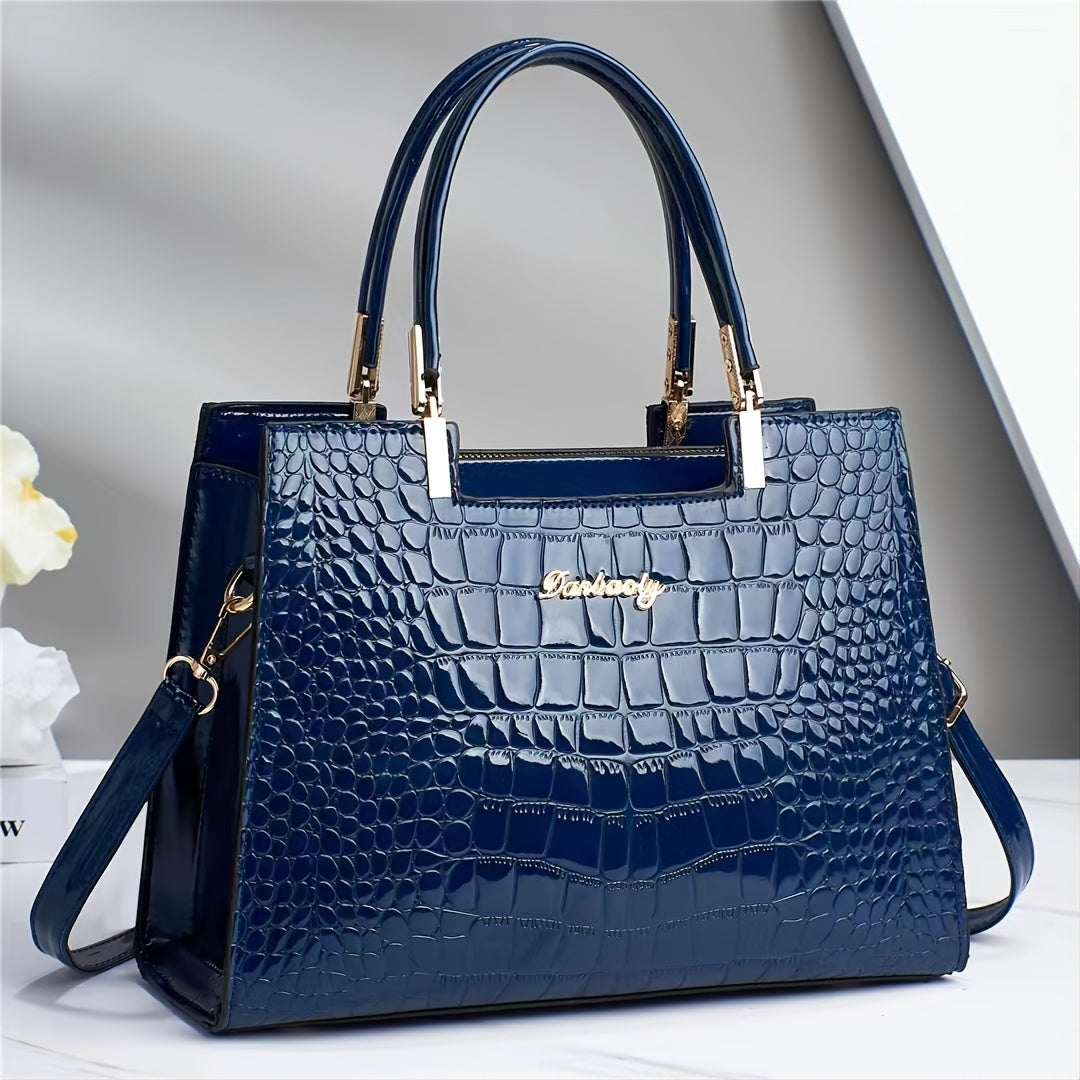 Model wearing a stylish women's shoulder bag and crossbody accessory