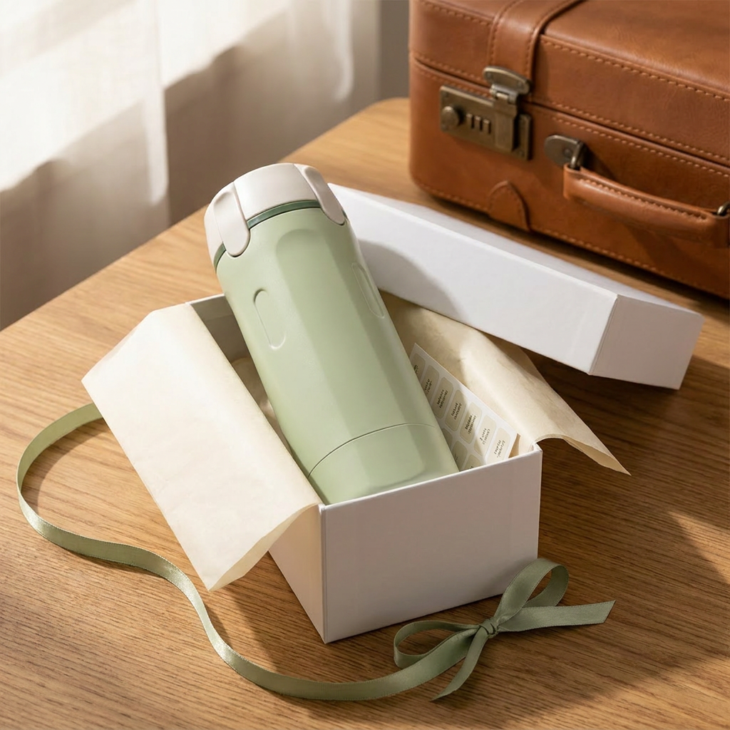 Compact outdoor gear vacuum bottle for liquids and toiletries