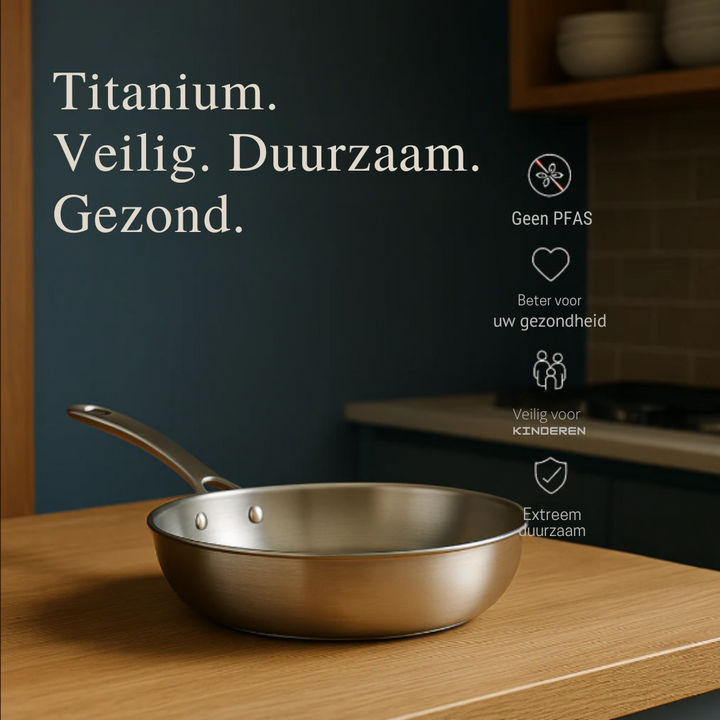 Sustainable titanium pot with lid for daily meal preparation