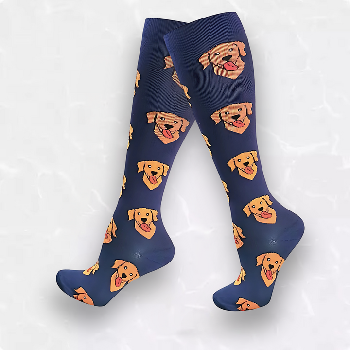 Supportive flight socks designed to reduce ankle swelling