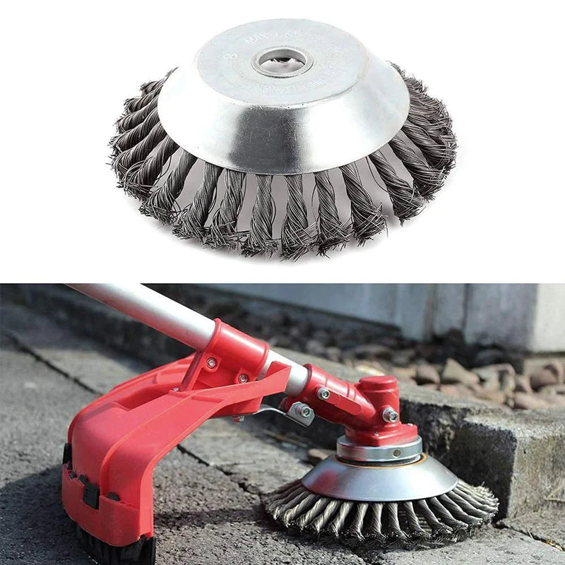 Pack of heavy-duty steel wire trimmer heads ready for garden maintenance