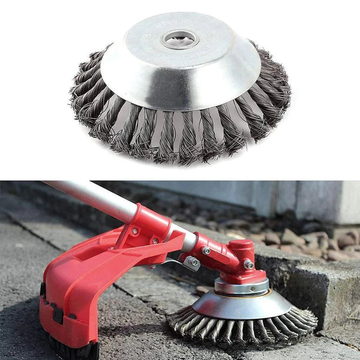 Pack of heavy-duty steel wire trimmer heads ready for garden maintenance