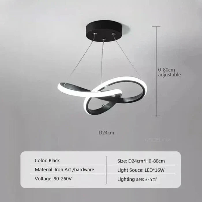 Modern interior design featuring sleek LED ceiling light fixture with remote control