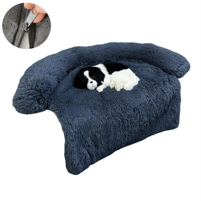 Detailed product shot of the cozy pet mat showing fabric fluffiness