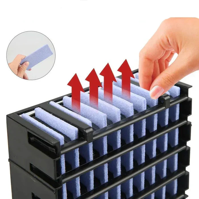 Room humidifier and mini cooler misting feature in action during hot summer days