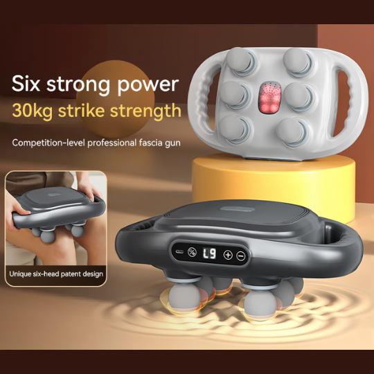 Handheld body massager designed for deep muscle recovery after intense workouts