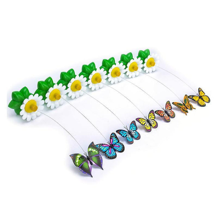 Pet supplies automatic hummingbird cat toy on white base