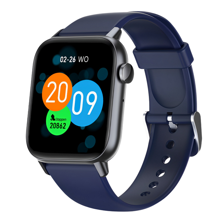 Close-up of smartwatch display featuring heart rate monitor and sleep tracking interface