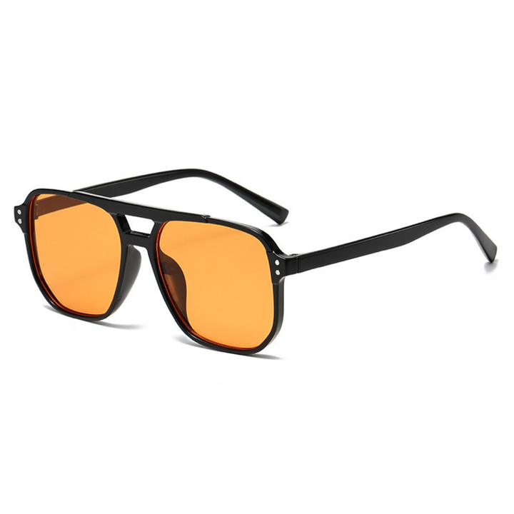 Premium UV400 retro sunglasses with a sleek architectural frame