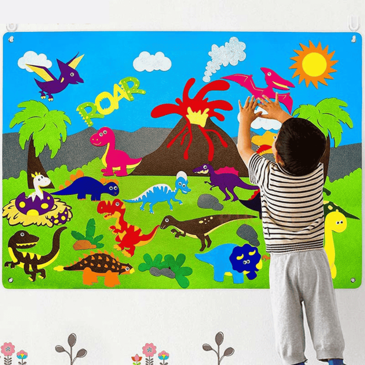 Portable felt learning toy packed neatly for travel and screen-free play
