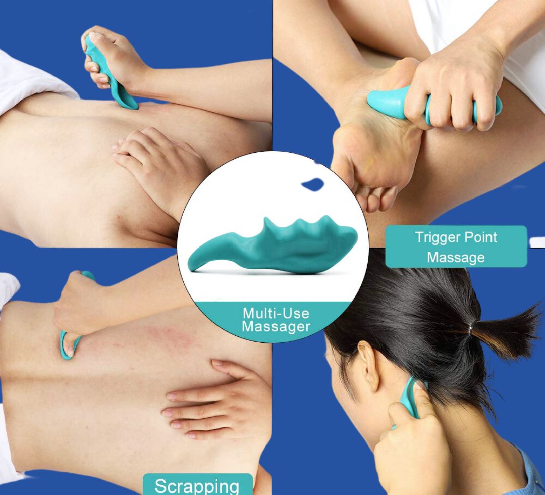 Deep tissue massage tool for trigger point relief and back care
