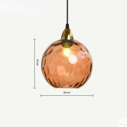 Minimalist glass globe pendant lamp for home decor