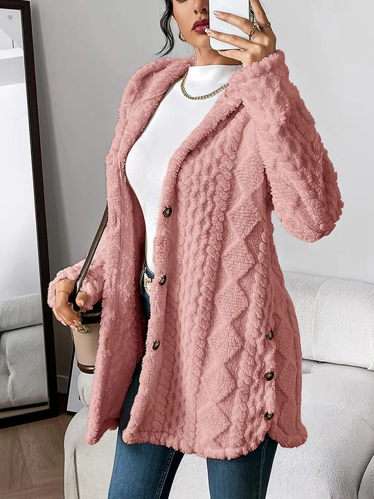 Lana | Women’s Plush Hooded Knit Cardigan