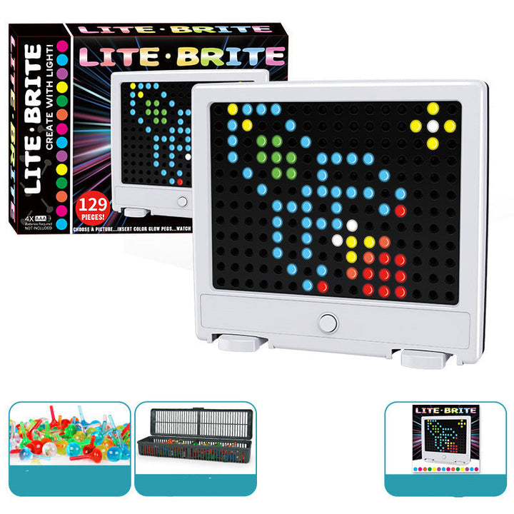 Finished children gift craft project showcasing colorful 3D pixel art