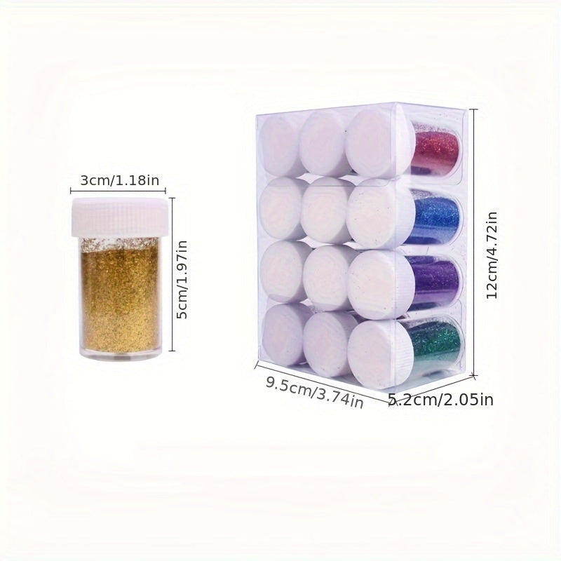 Product dimension diagram showing jar and storage box measurements