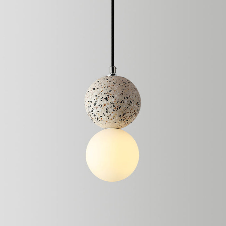 Complete view of the modern LED ceiling pendant light ready for home installation