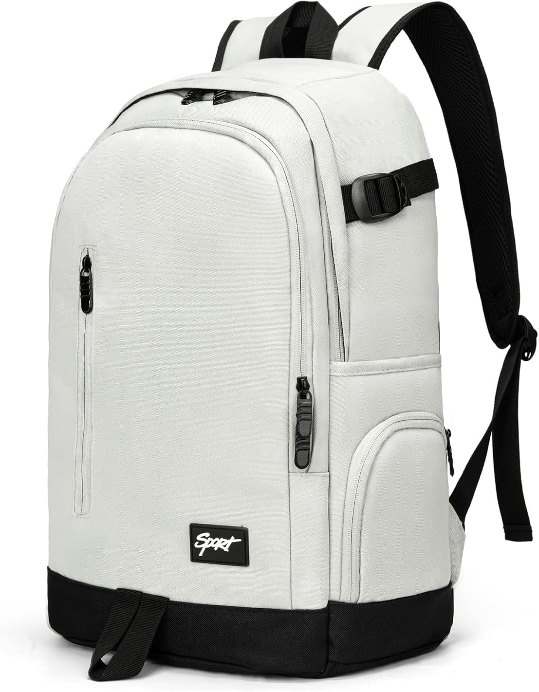 Dirty white minimalist laptop backpack suitable for school and daily commute