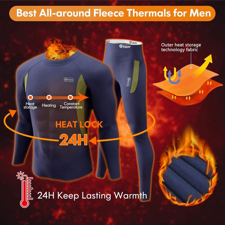 Thermal wear long johns showing stretchable material