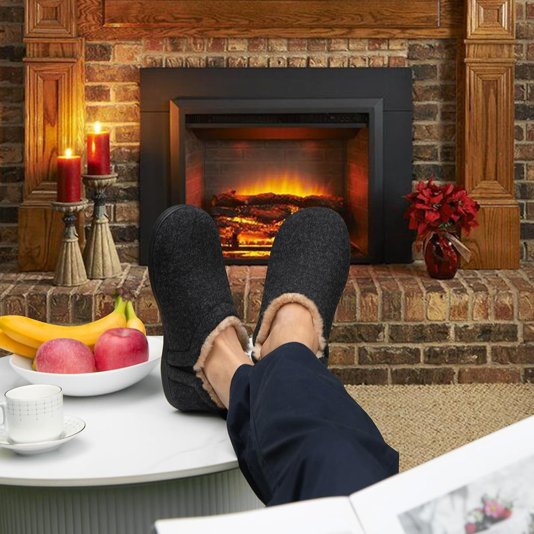 Warm plush slippers designed for relaxing indoor comfort