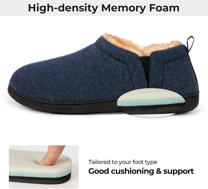 Cozy memory foam house shoes for men with sturdy soles