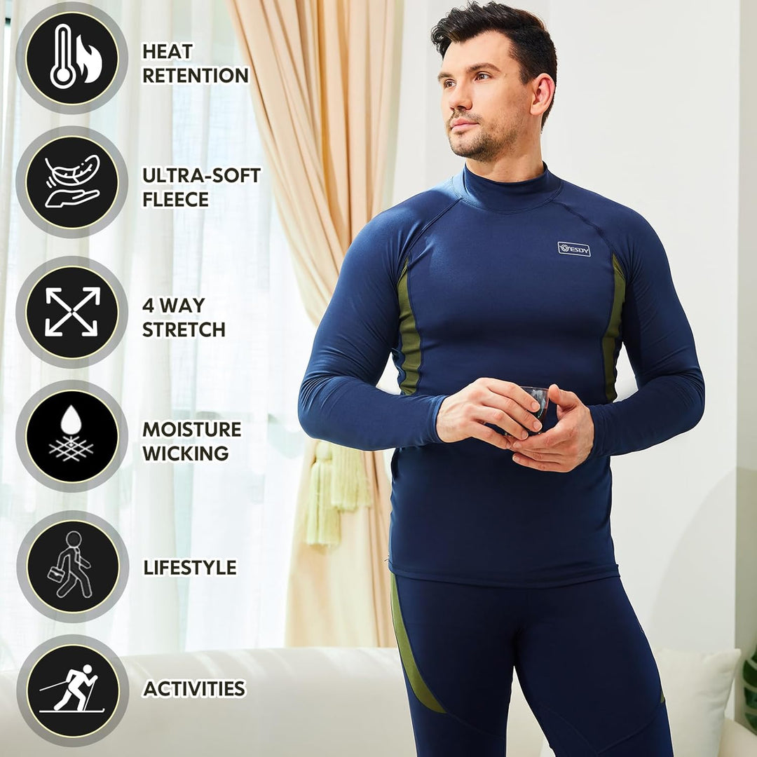 Winter sportswear thermal outfit displayed on mannequin