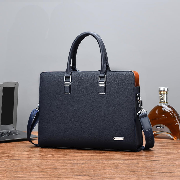 Executive travel briefcase showing side profile
