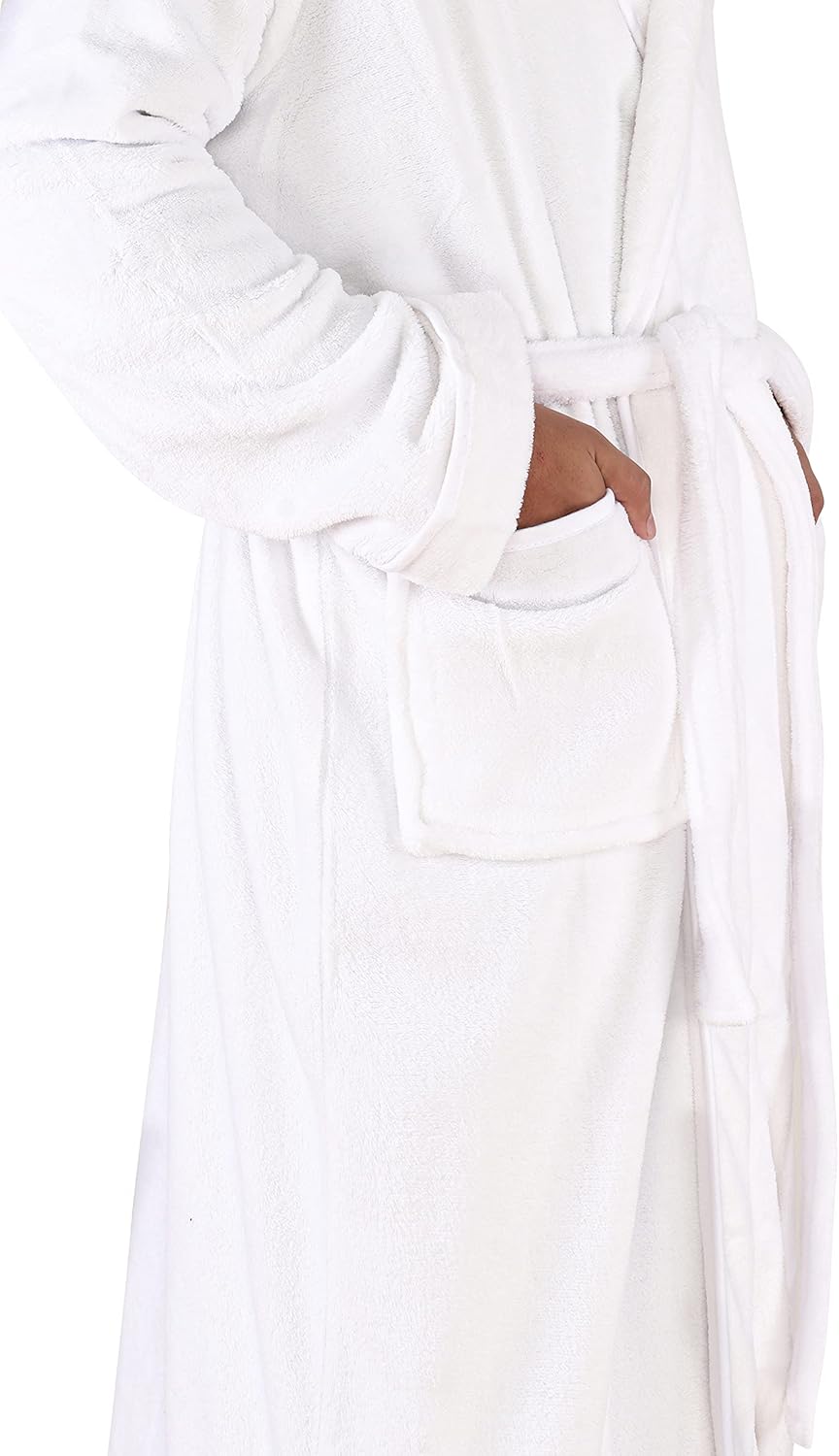 Cozy hooded bathrobe ideal for cold winter mornings