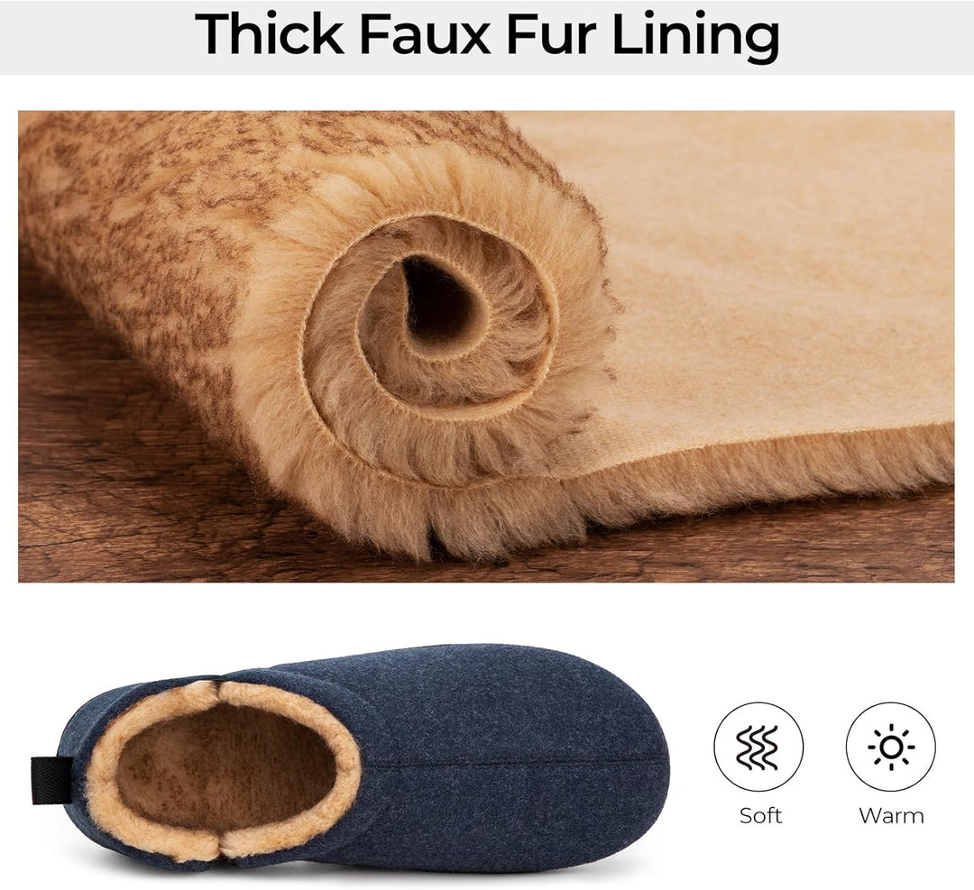 Warm and durable house slippers designed for daily men's wear