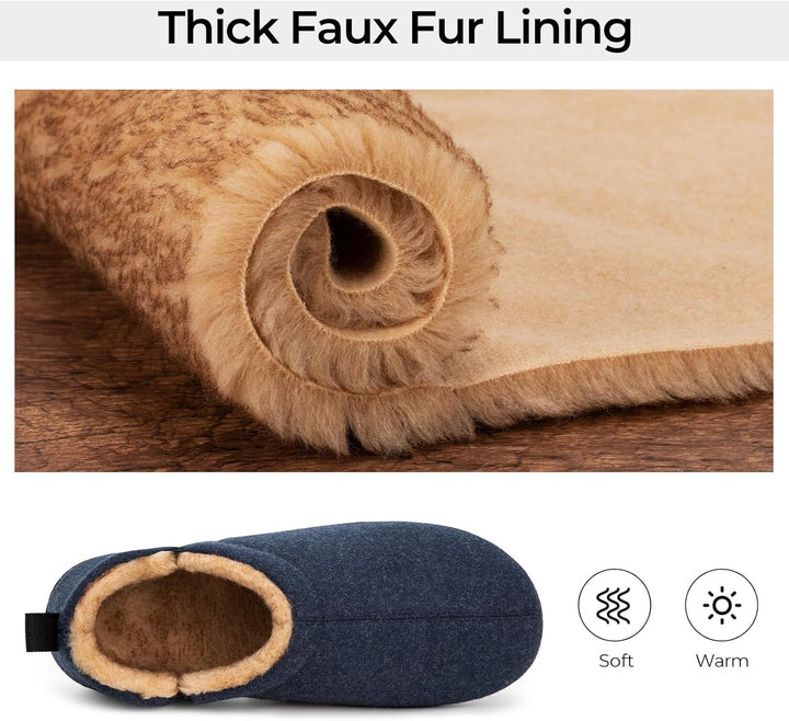 Warm and durable house slippers designed for daily men's wear