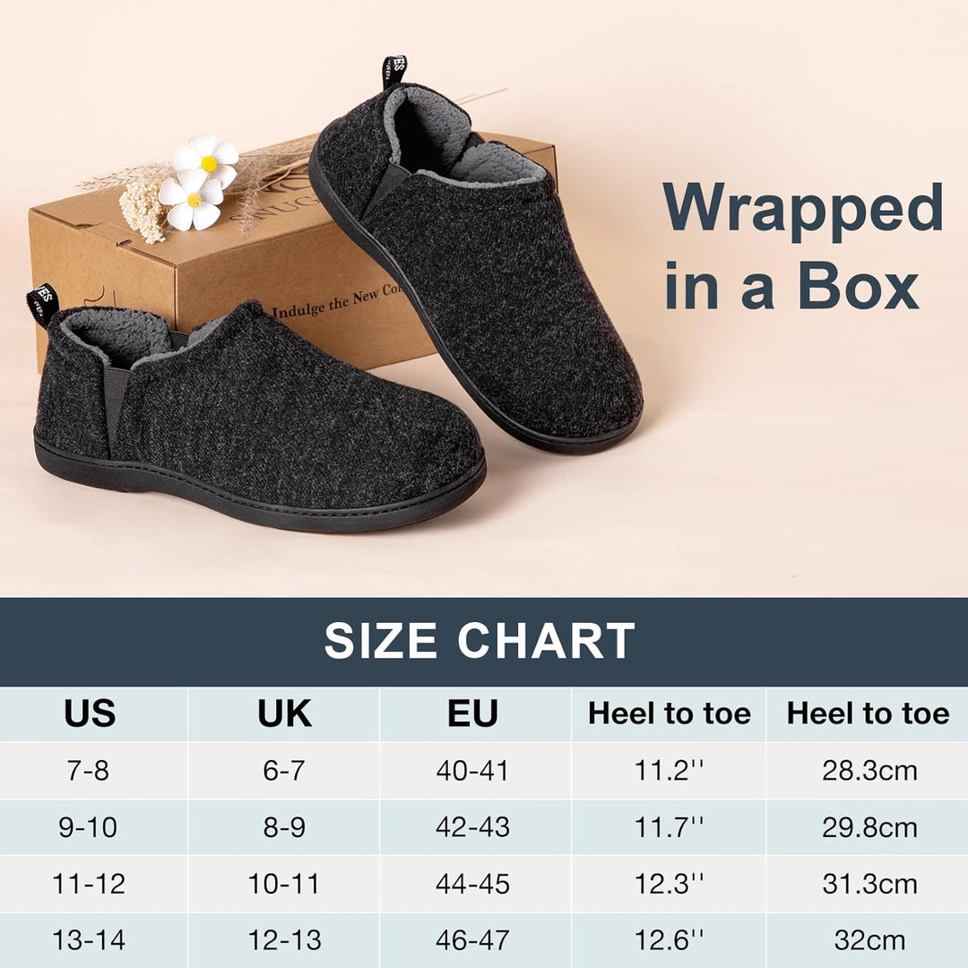 Mens comfortable house shoes with enhanced arch support