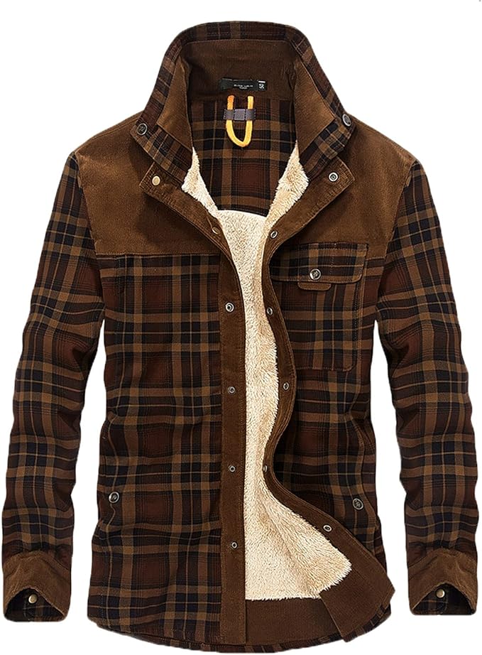 Wesley | Men’s Plaid Borg-Lined Jacket