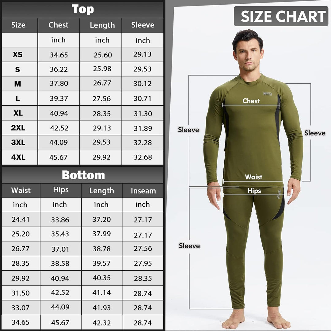Cold weather clothing thermal set in alternative colorway