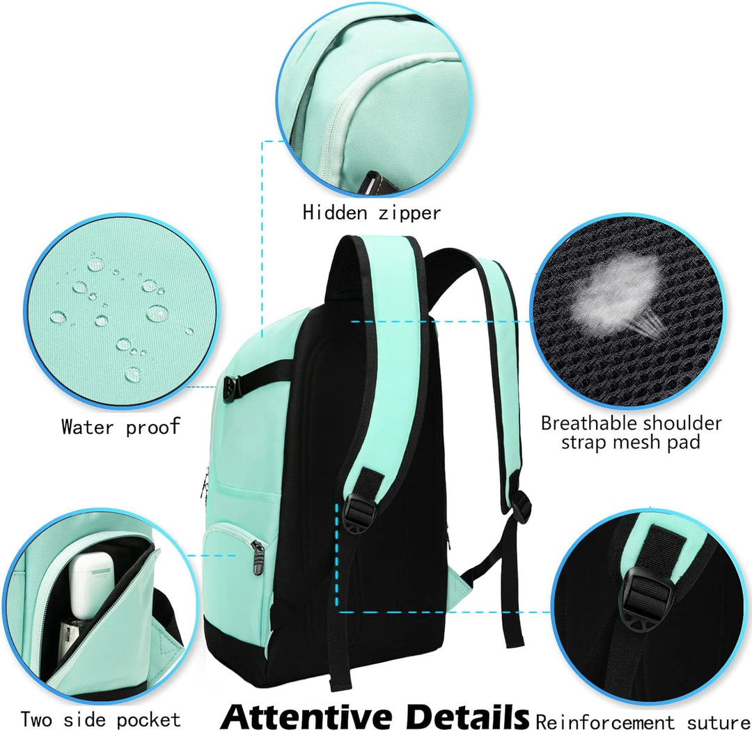 Water resistant school bag interior showing dedicated laptop compartment and sleeves
