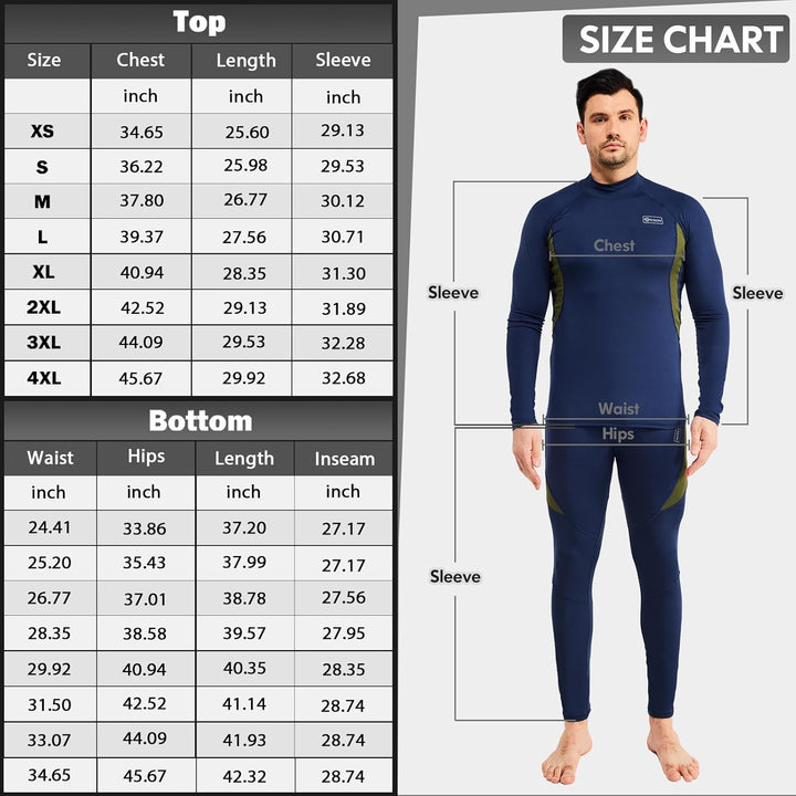 Thermal top and bottoms folded neatly together