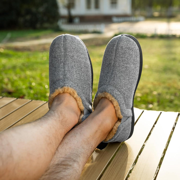 Soft house shoes with flexible soles for comfortable indoor walking
