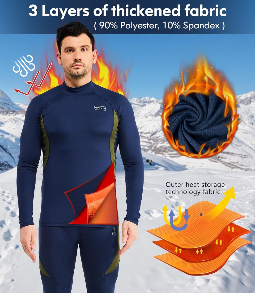 Cold weather clothing pants with ribbed cuffs detail