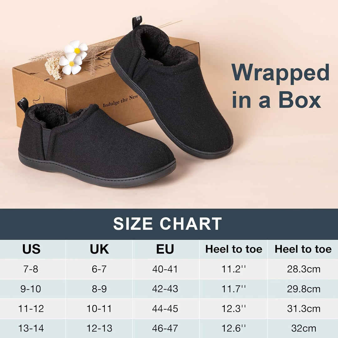 Comfortable indoor shoes featuring thick plush padding for men