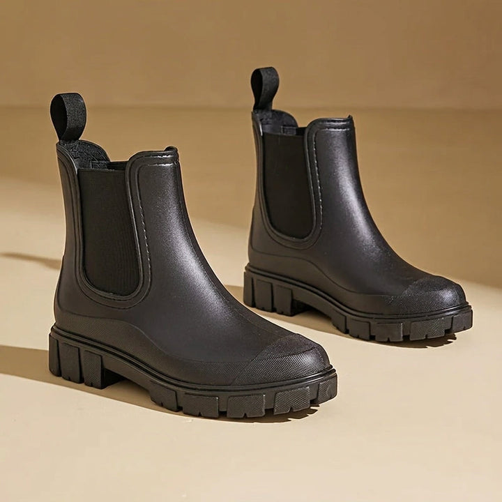 Durable waterproof footwear designed for women in wet weather conditions