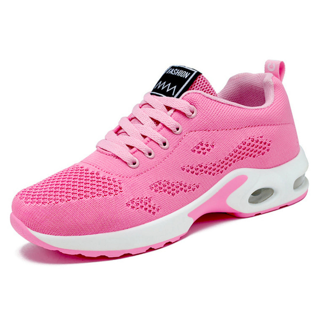Back view of women's orthopedic shoes displaying padded heel collar for maximum ankle support.