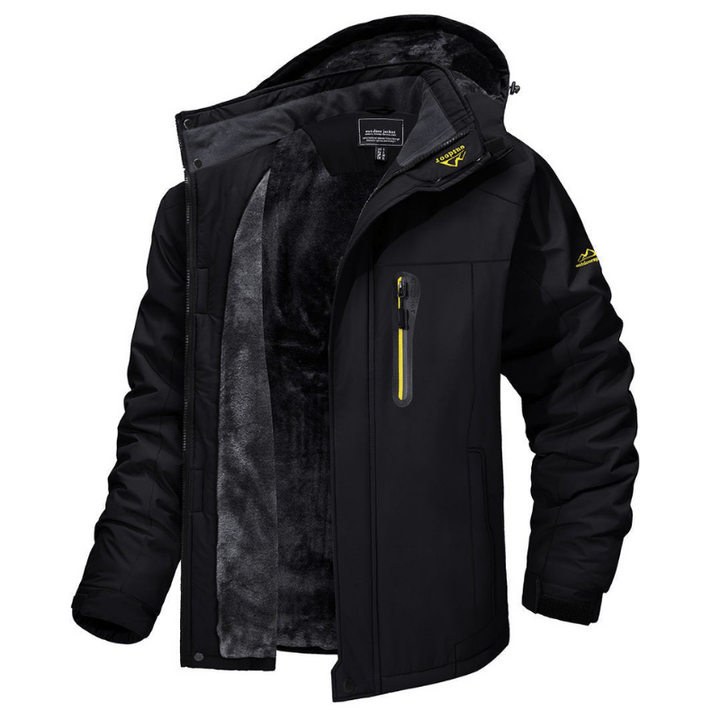 Lorenzo men's lightweight waterproof shell jacket in classic black