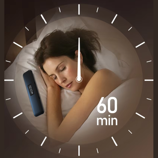 Side view of slim bluetooth under pillow speaker for better sleep therapy